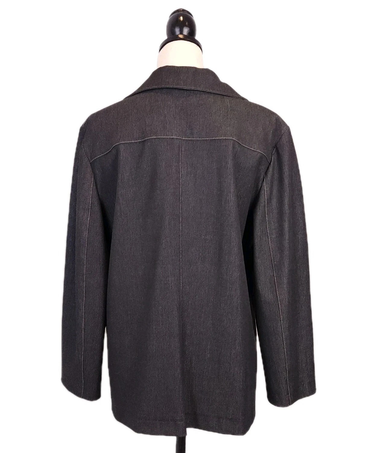 Ingenuity Skirt XL and Blazer Set Charcoal Gray Buttoned VINTAGE