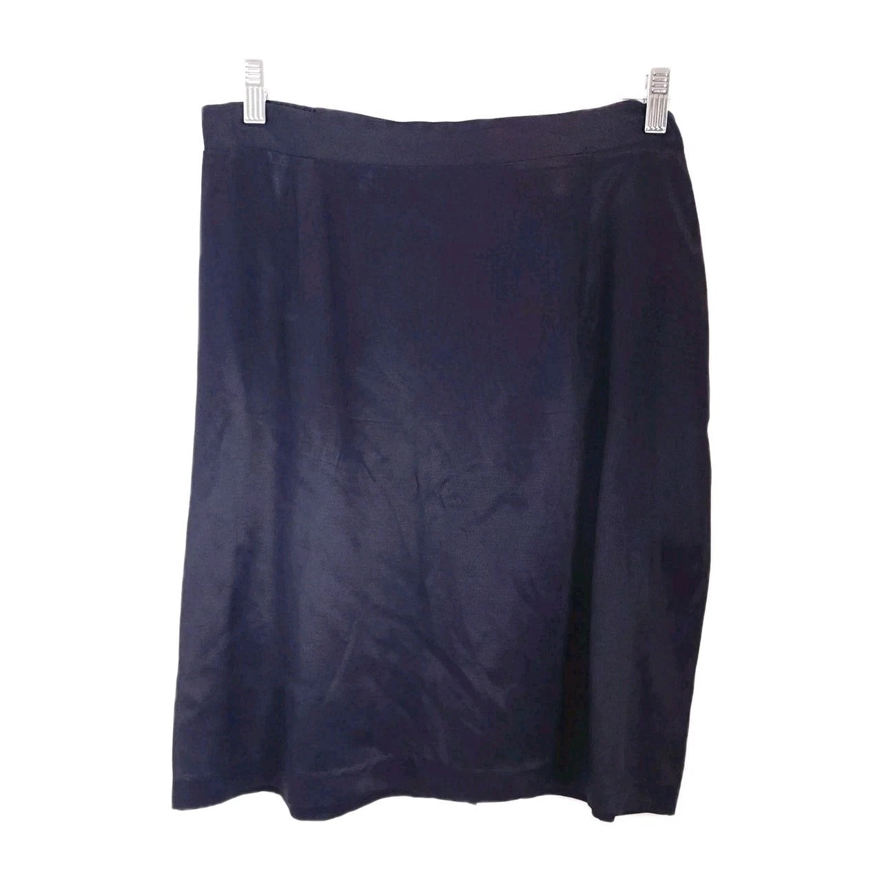 Evelyn Woods XL Vintage Midnight Blue Metal Buttons Skirt Suit