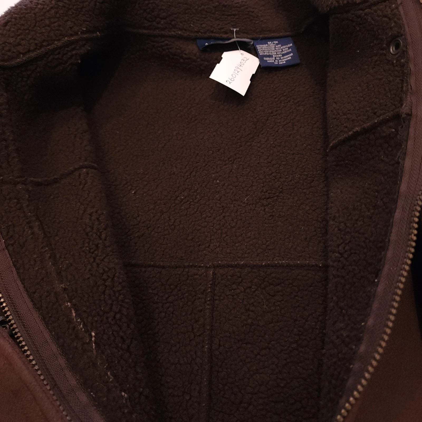 Addition-Elle Shearling Faux Fur Lining Chocolate Brown Mid-length Overcoat XL