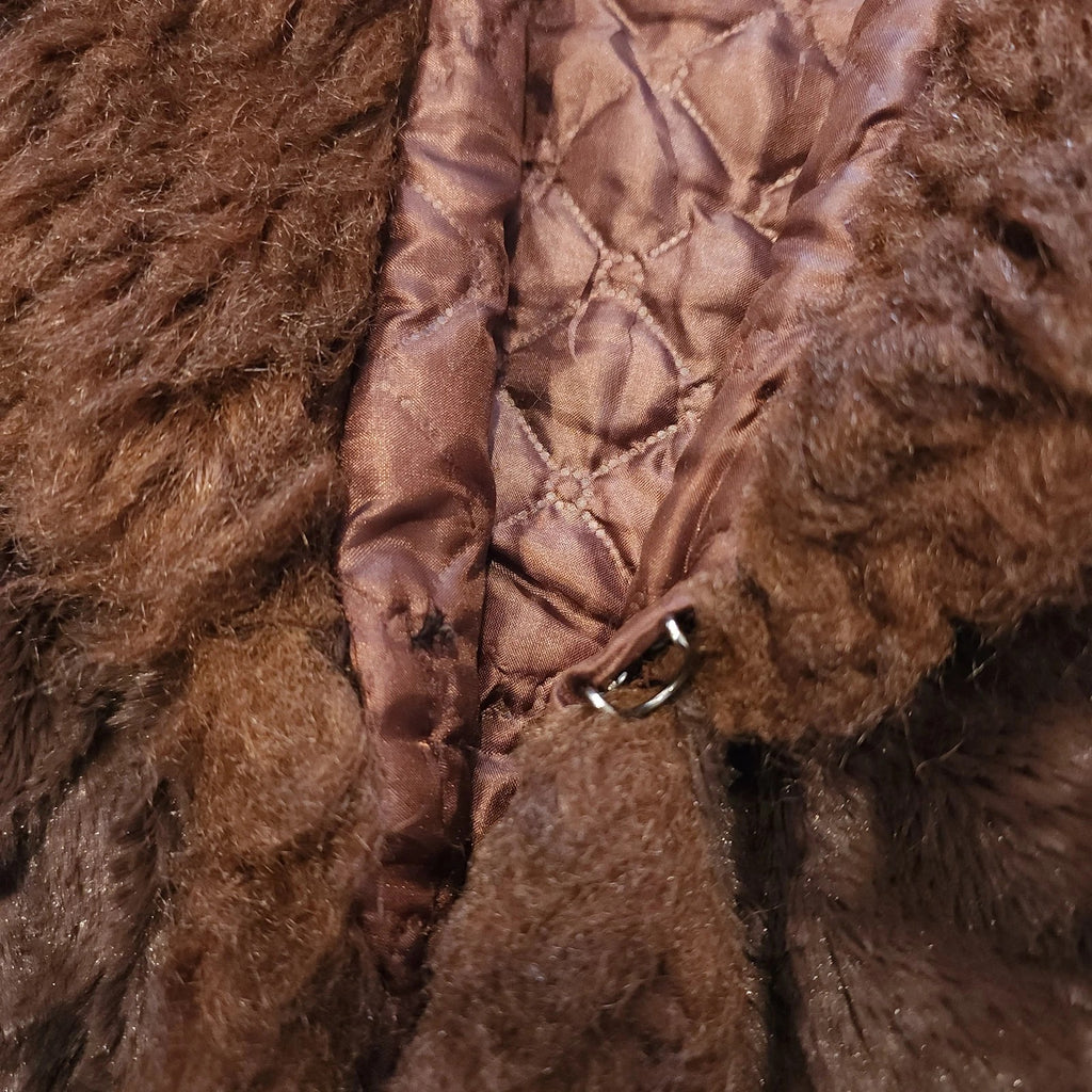 Layavi Faux Fur Sz S Brown Vintage Coat