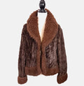 Layavi Faux Fur Sz S Brown Vintage Coat