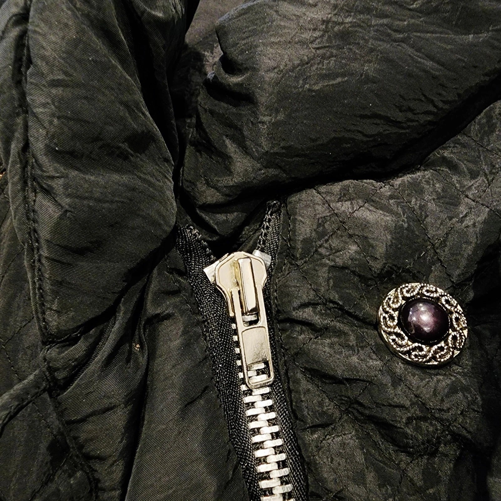 Liz Moody 3XL Vintage Padded Full-length Puffer Overcoat Black