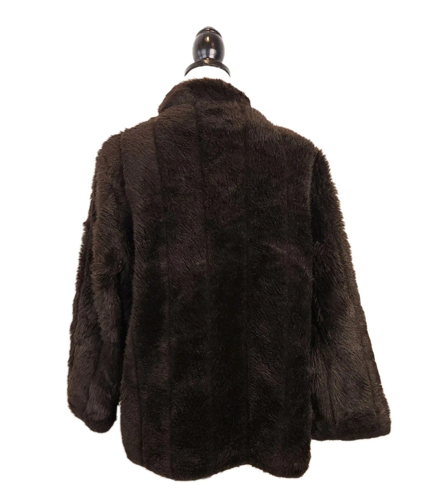 Vintage Faux Fur Sz L Brown Coat