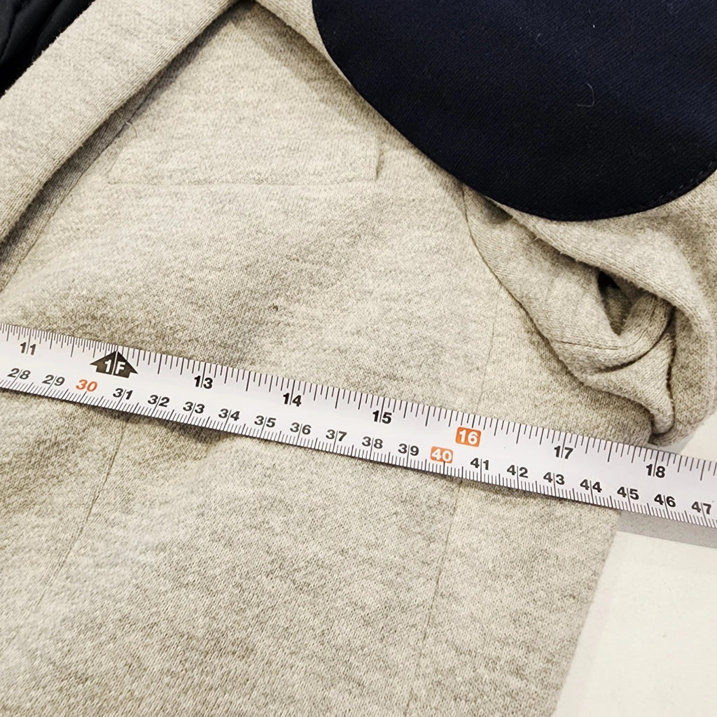 TOMMY HILFIGER Elbow Patch Gray Blazer Cotton-Blend Sz Medium