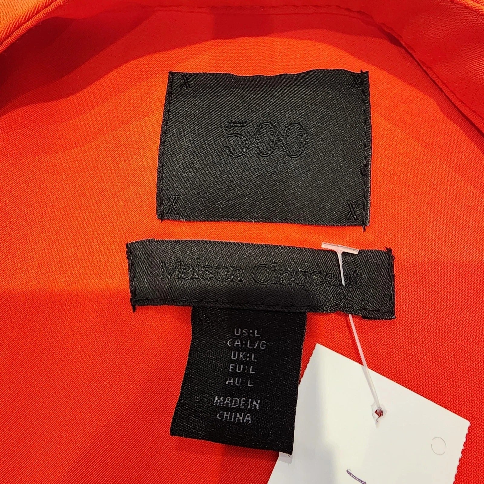 Burnt Orange Lightweight Belted Trench Coat L Unlined