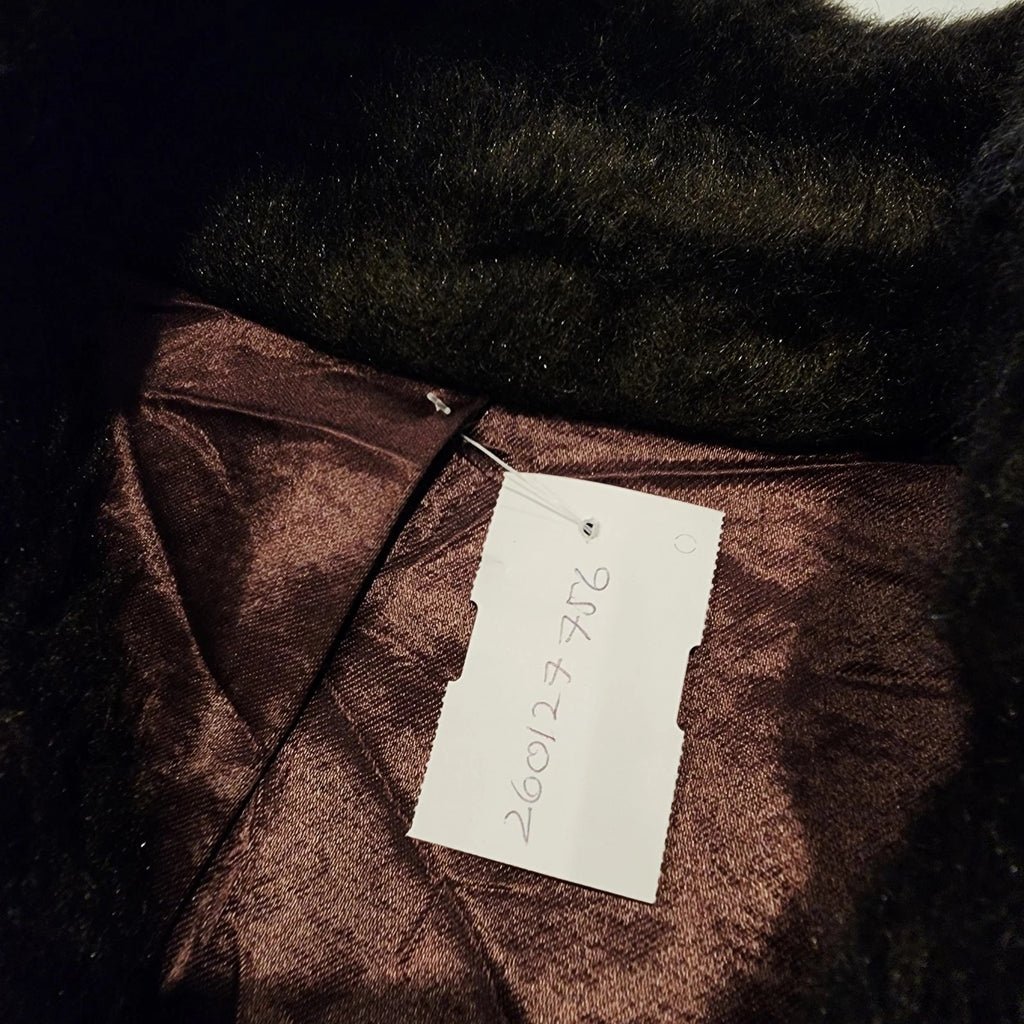 Vintage Faux Fur Sz L Brown Coat