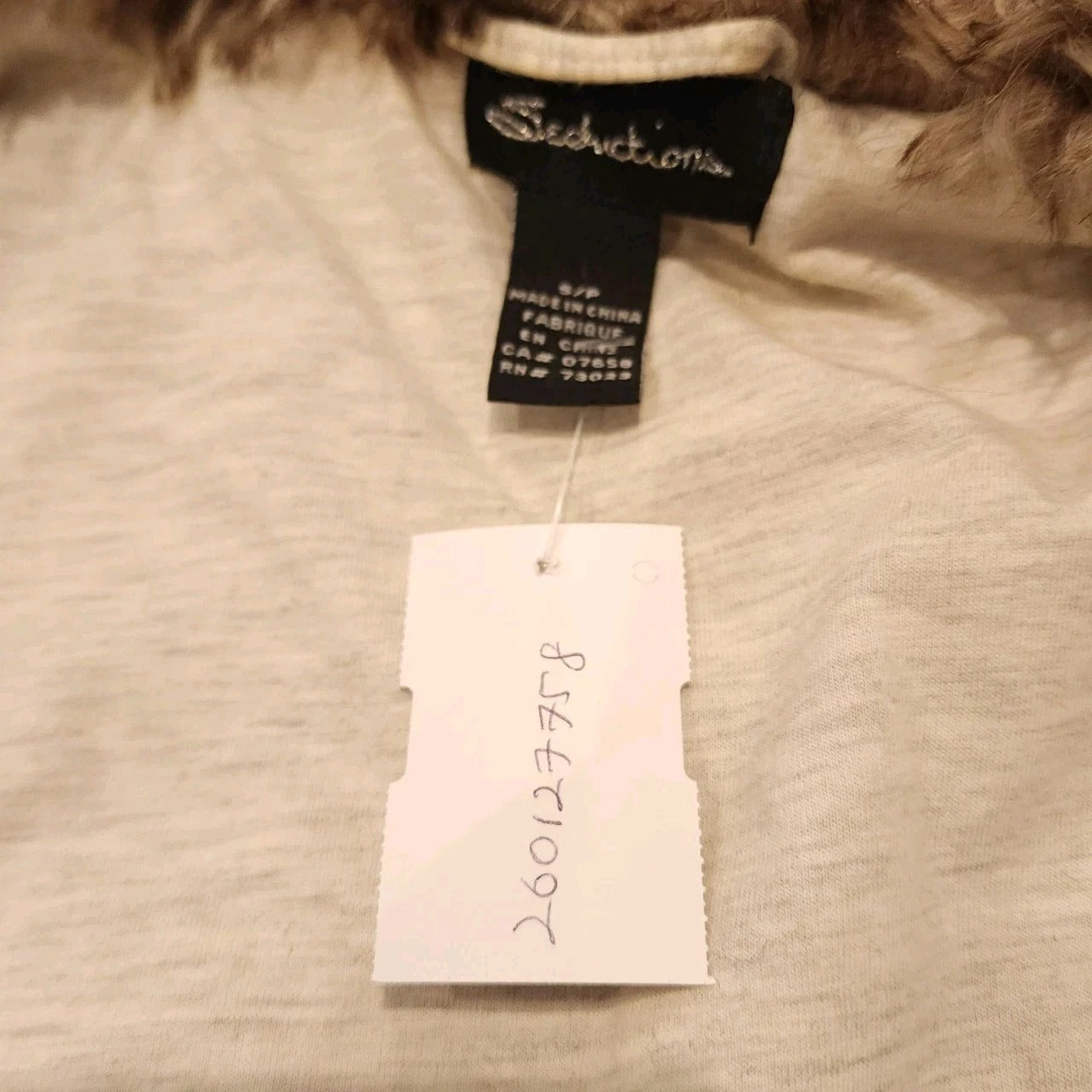 Seduction Sz S Brown Faux Fur Vest