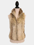 Suzy Shier XS Fawn Brown Faux Fur Vest