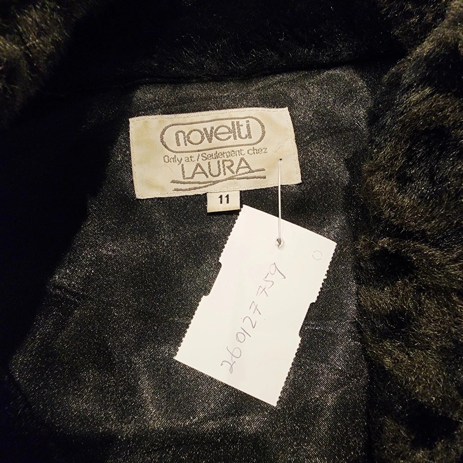 Novelti Sz 11 Leopard Print Faux Fur Long Overcoat Vintage