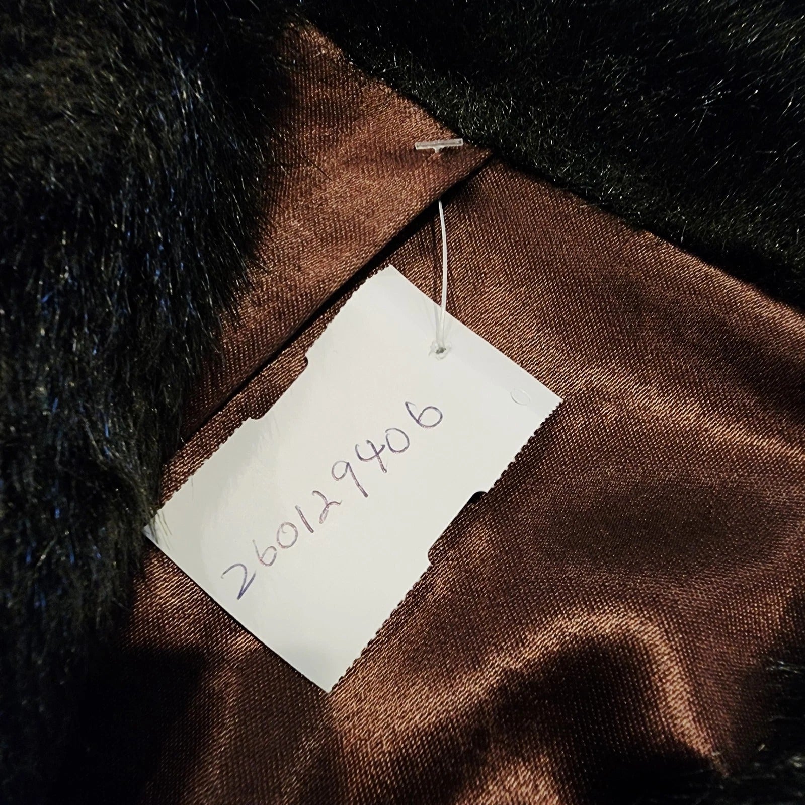 Vintage Faux Fur XL Short-Pile Dark Brown Buttoned Overcoat