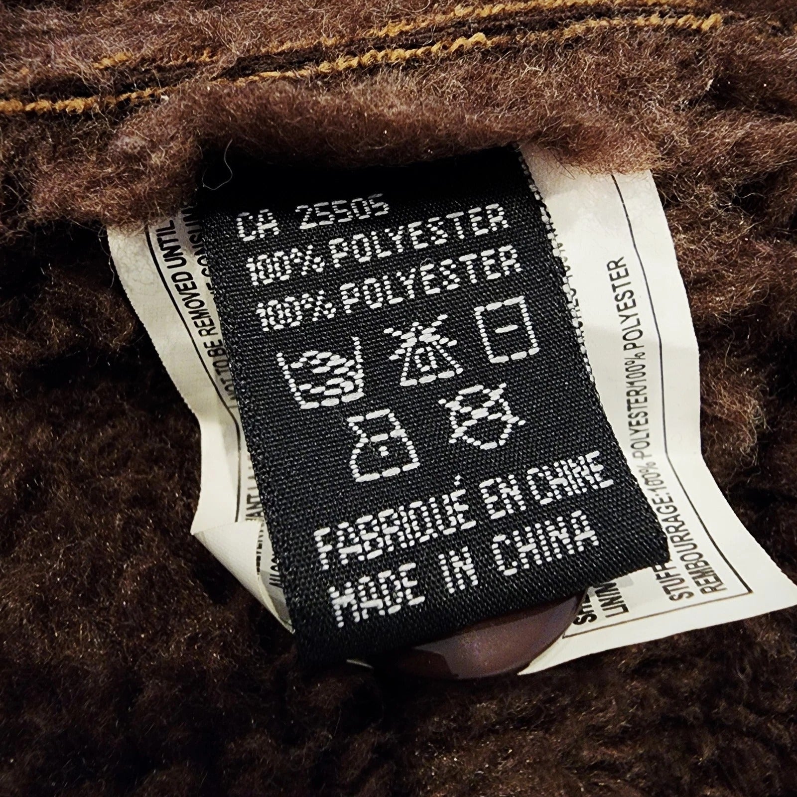 Faux Shearling Mocha Brown Sz S Overcoat