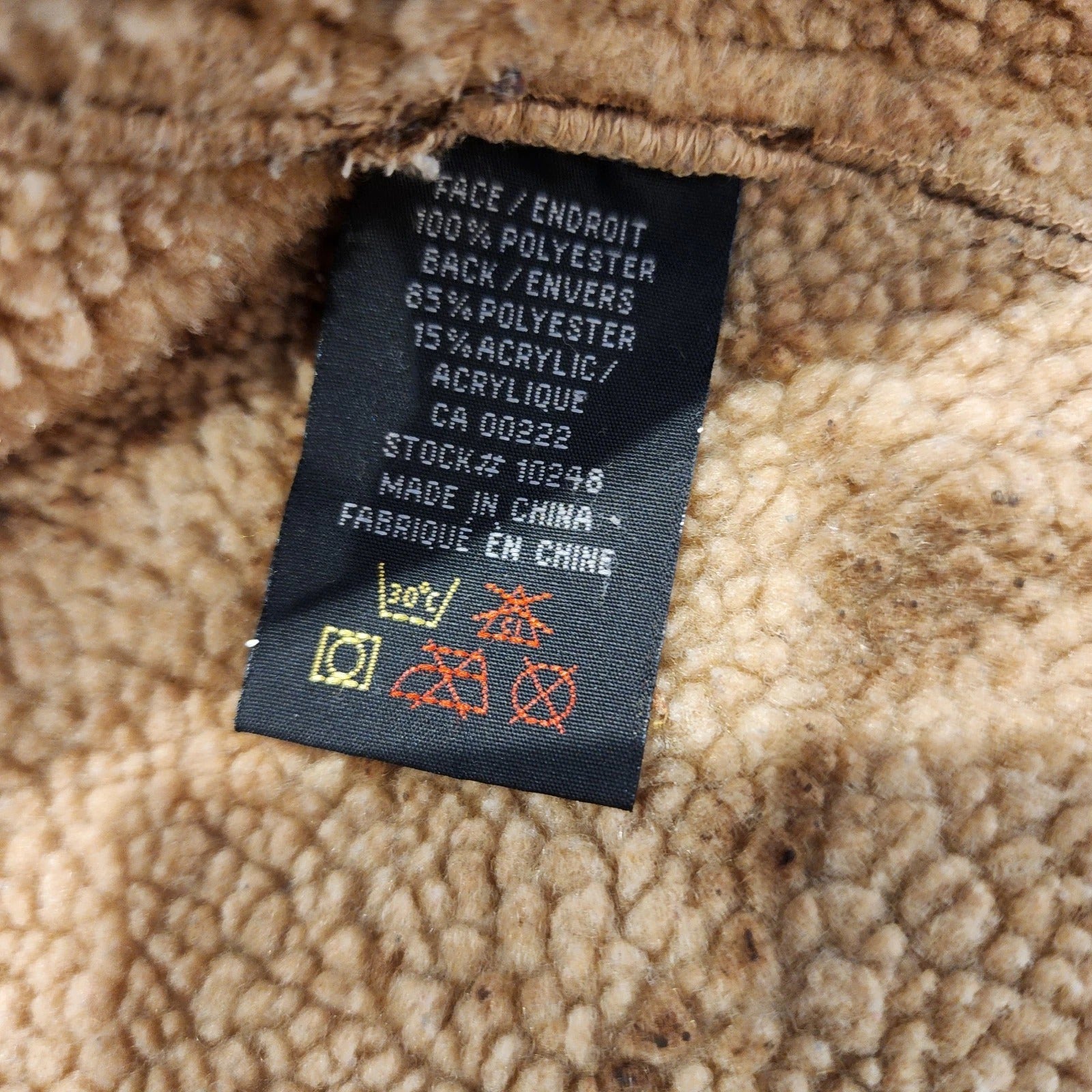 SEQUENCE Hooded Shearling Hazelnut Brown with Faux Fur Lining YOUTH Large 14-16