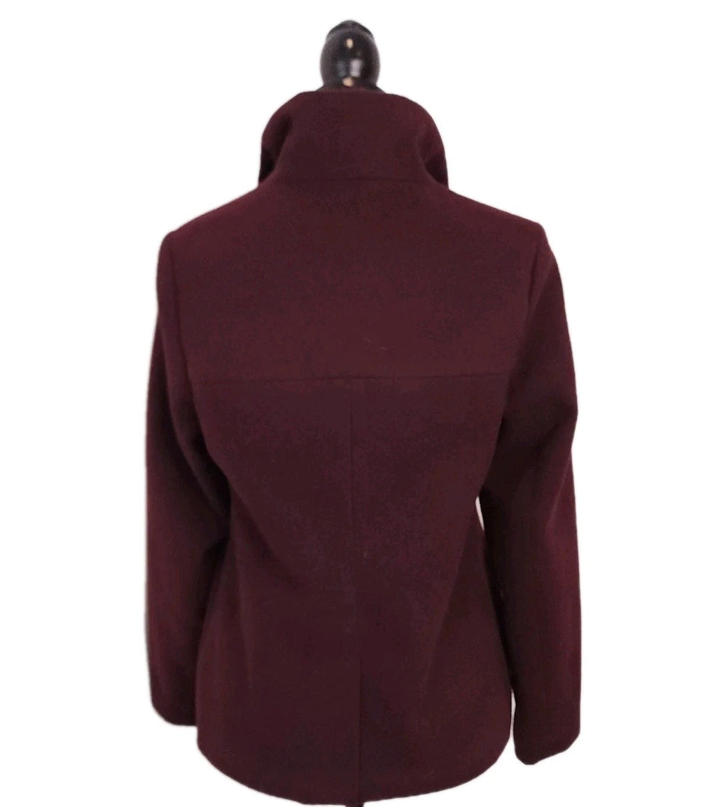 Maroon Flannel XS Zip Jacket Women's