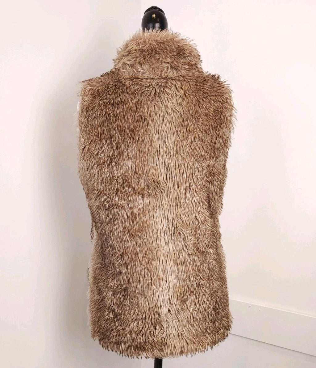 Seduction Sz S Brown Faux Fur Vest