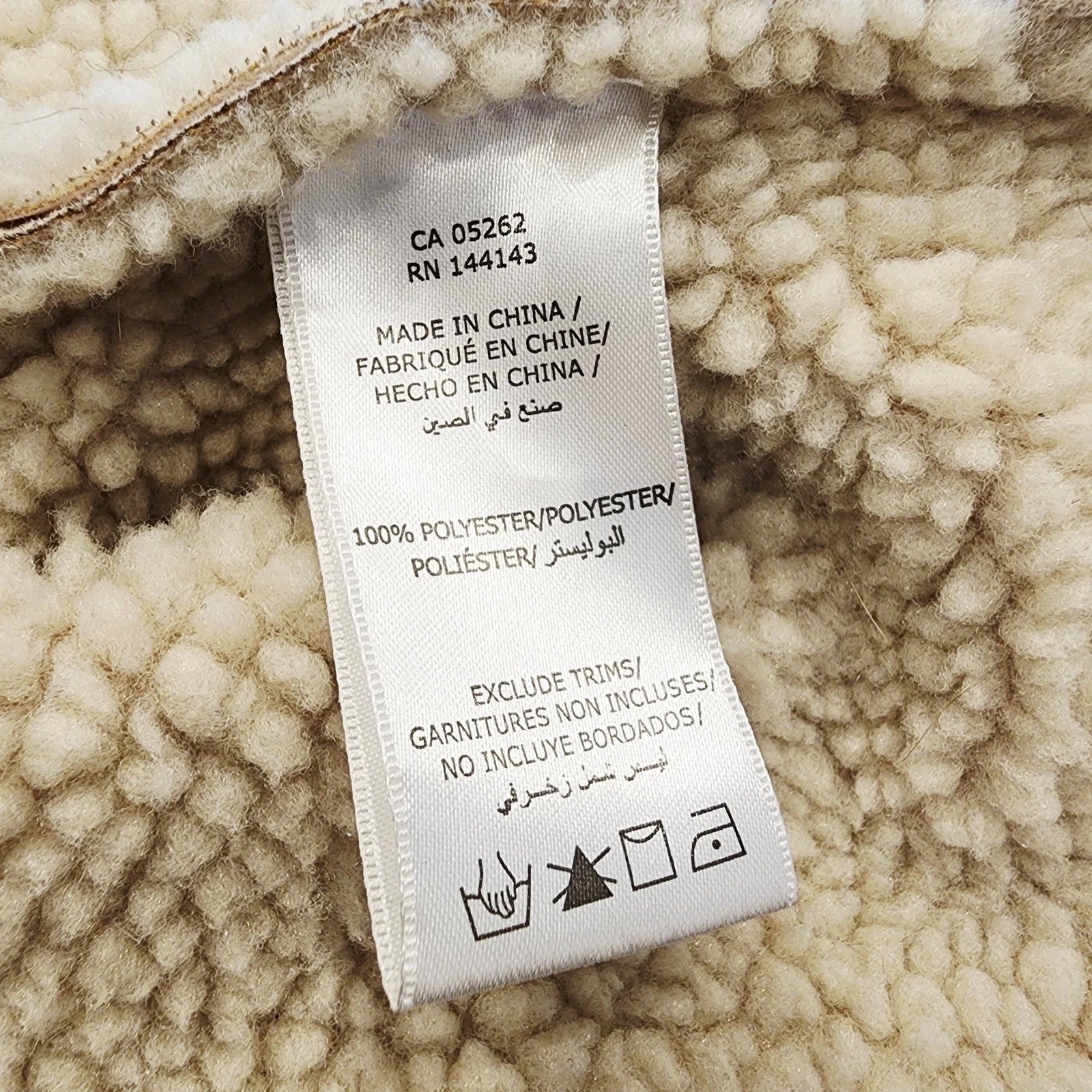 CALIFORNIA MOONRISE Shearling Snap Closures Chestnut Brown Faux Fur Lining Sz L