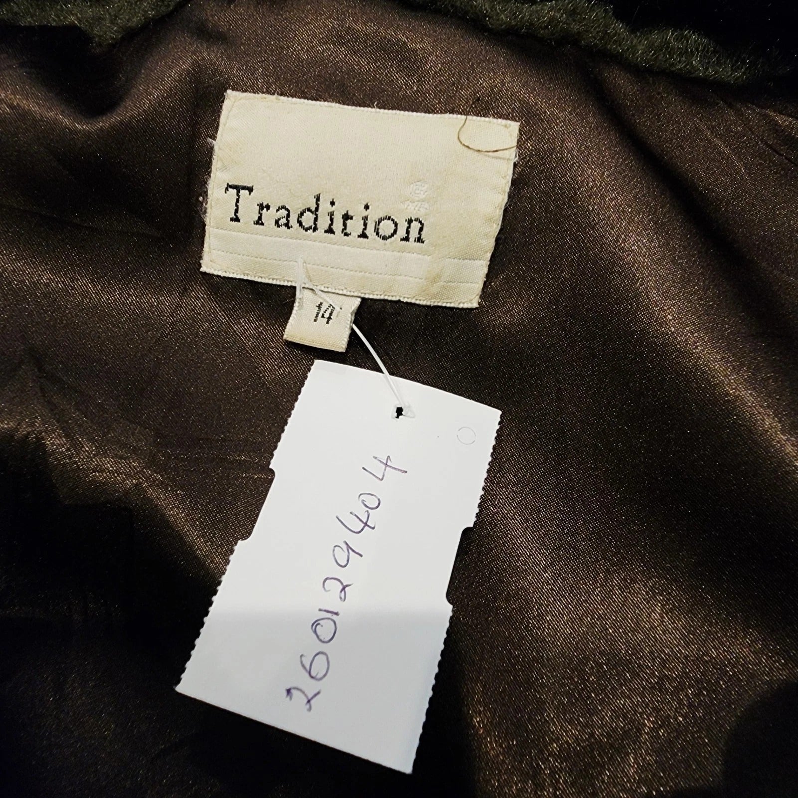 Tradition Velvet Charcoal Gray Faux Fur Knee-length Overcoat Sz L