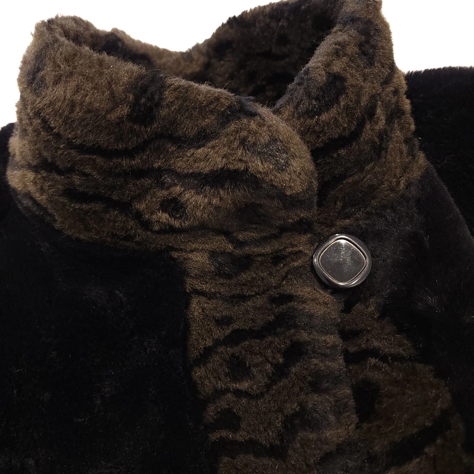 Novelti Sz 11 Leopard Print Faux Fur Long Overcoat Vintage