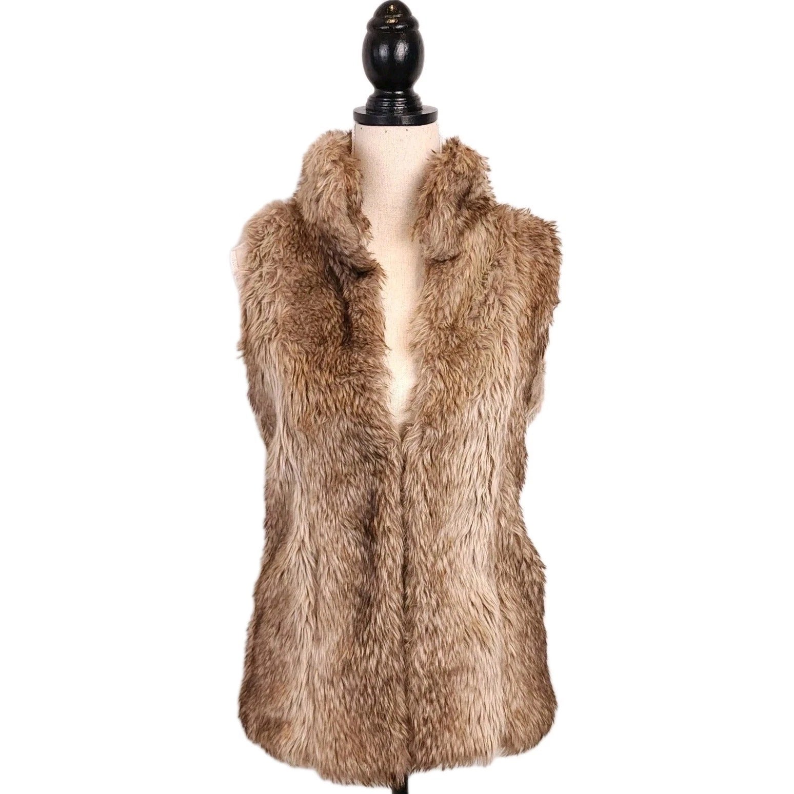 Seduction Sz S Brown Faux Fur Vest