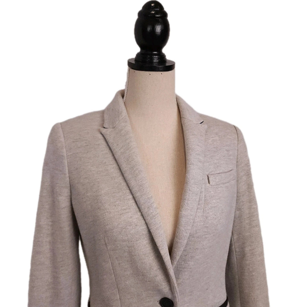 TOMMY HILFIGER Elbow Patch Gray Blazer Cotton-Blend Sz Medium