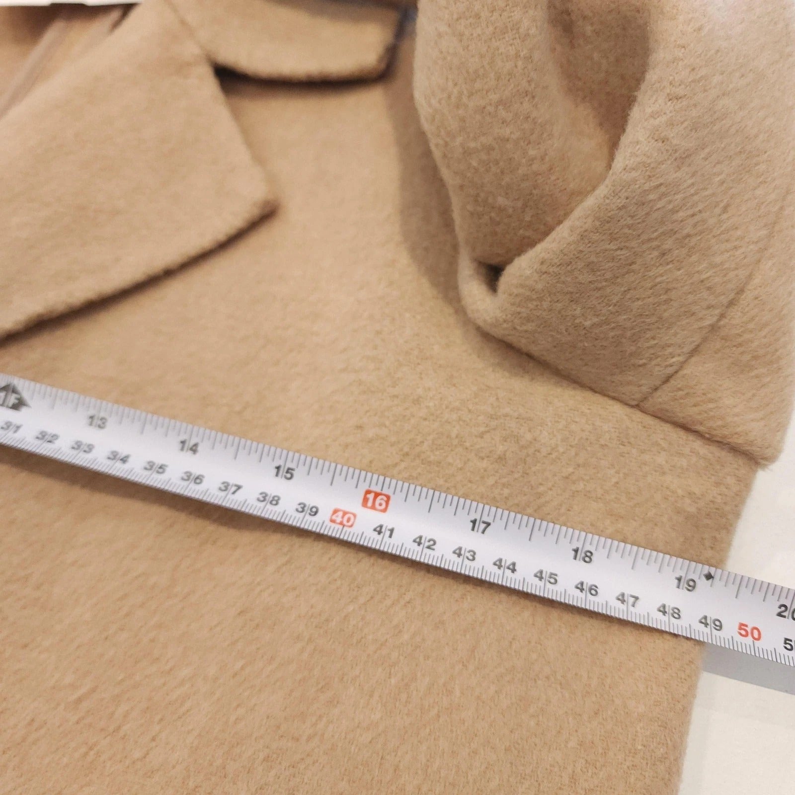 Dynamite Beige Tweed Sz S Mid-length Overcoat Wool Button Up
