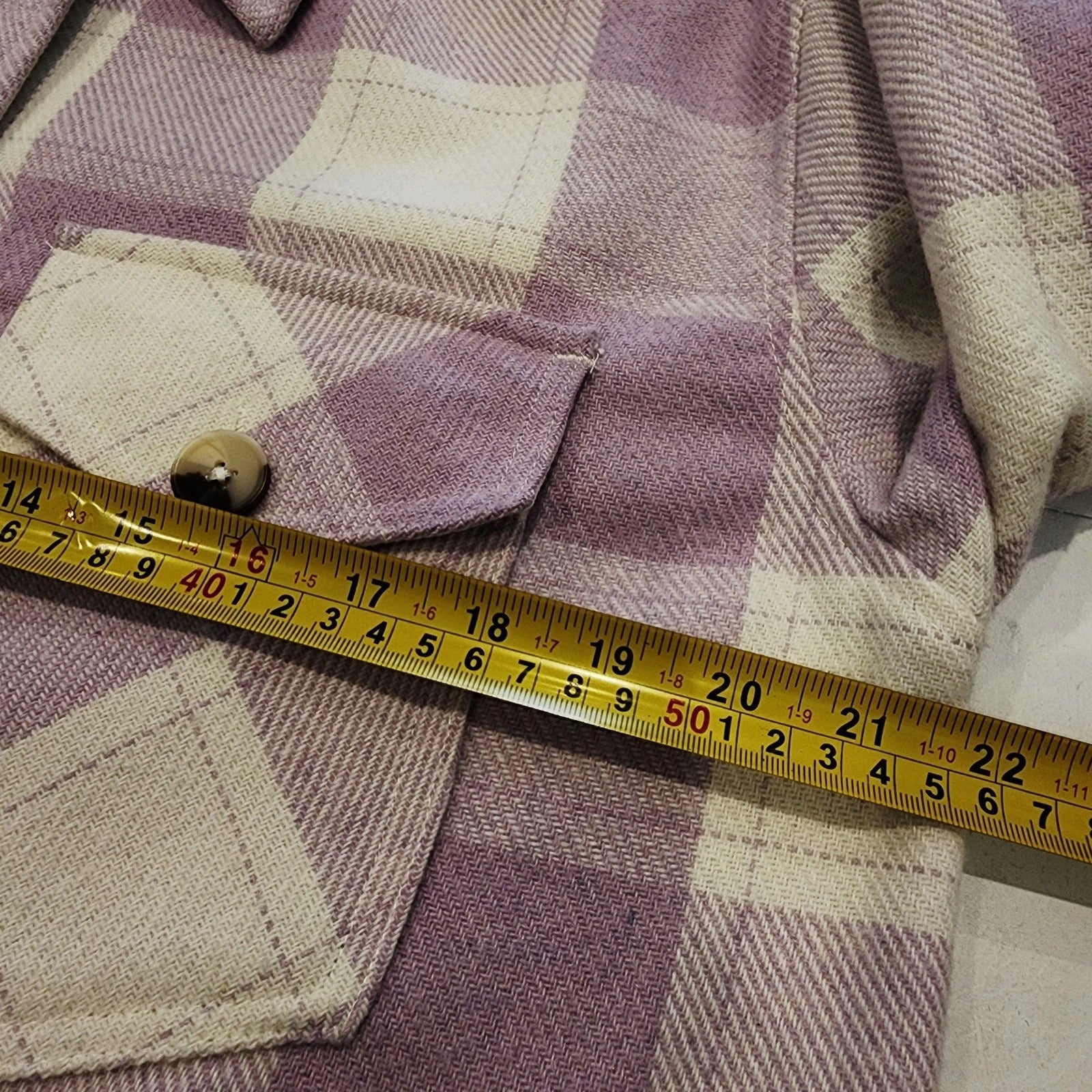 CLOTH BY DESIGN Sz S Lavender Buttoned Shacket Over Shirt