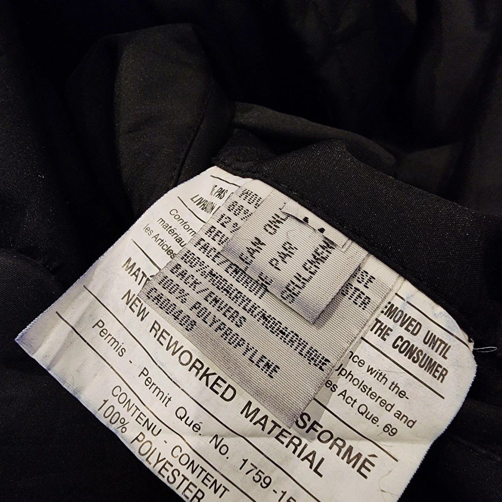 Vintage Plush Jet Black Faux Fur Overcoat Sz 3XL Knee Length
