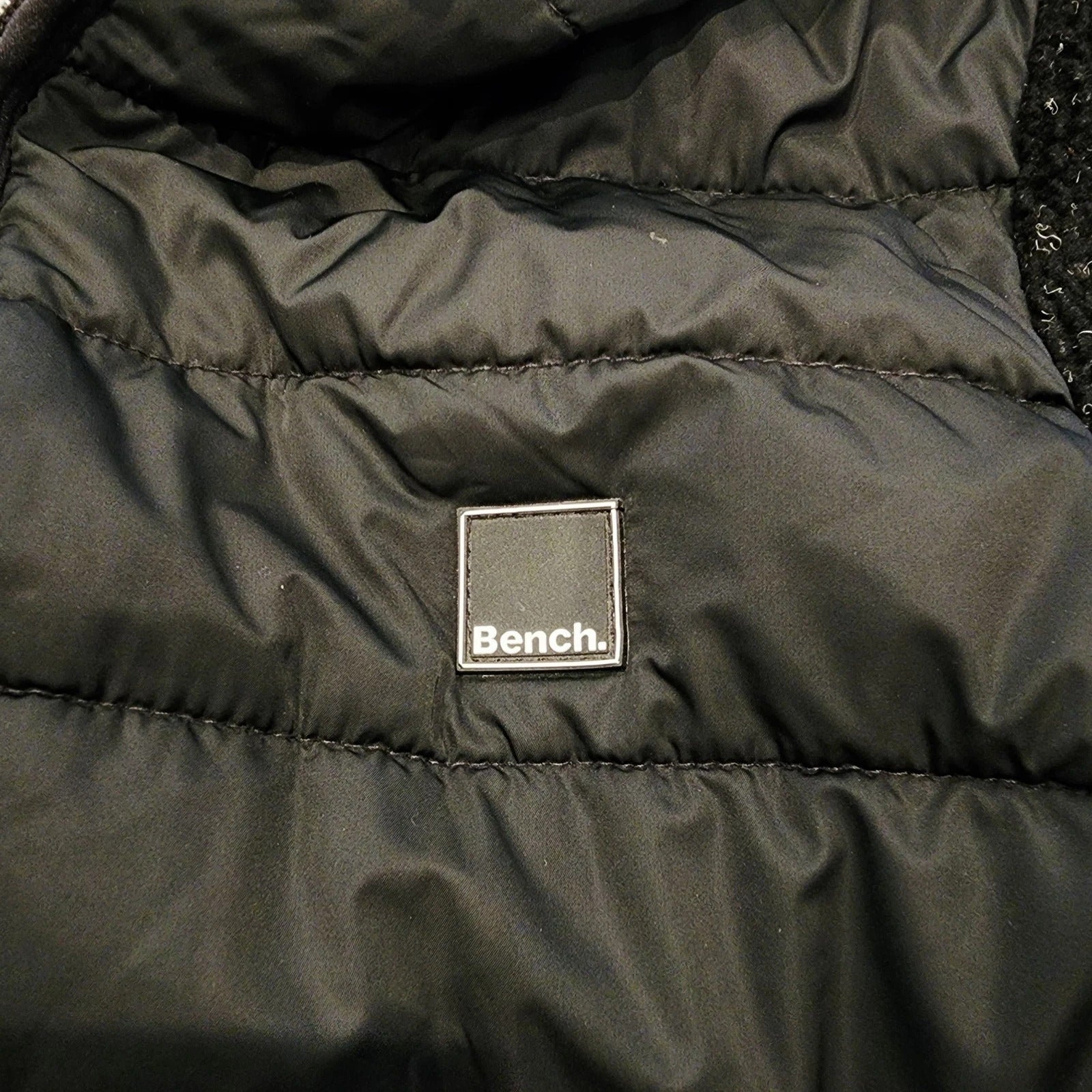 Bench Athleisure Padded Teddy Black Jacket Sz S