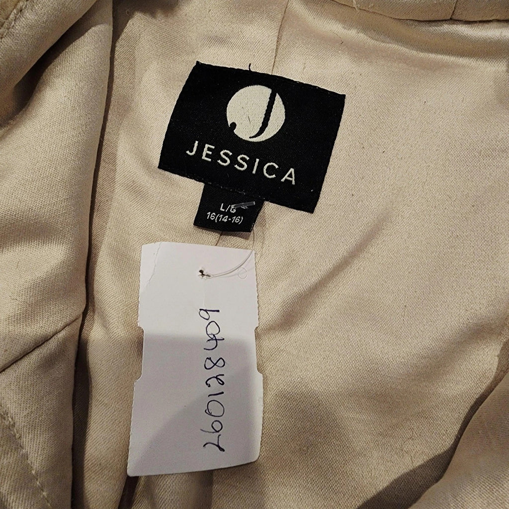 JESSICA Vanilla Cloud Faux Fur Coat Horn Toggle Closures Sz Youth L