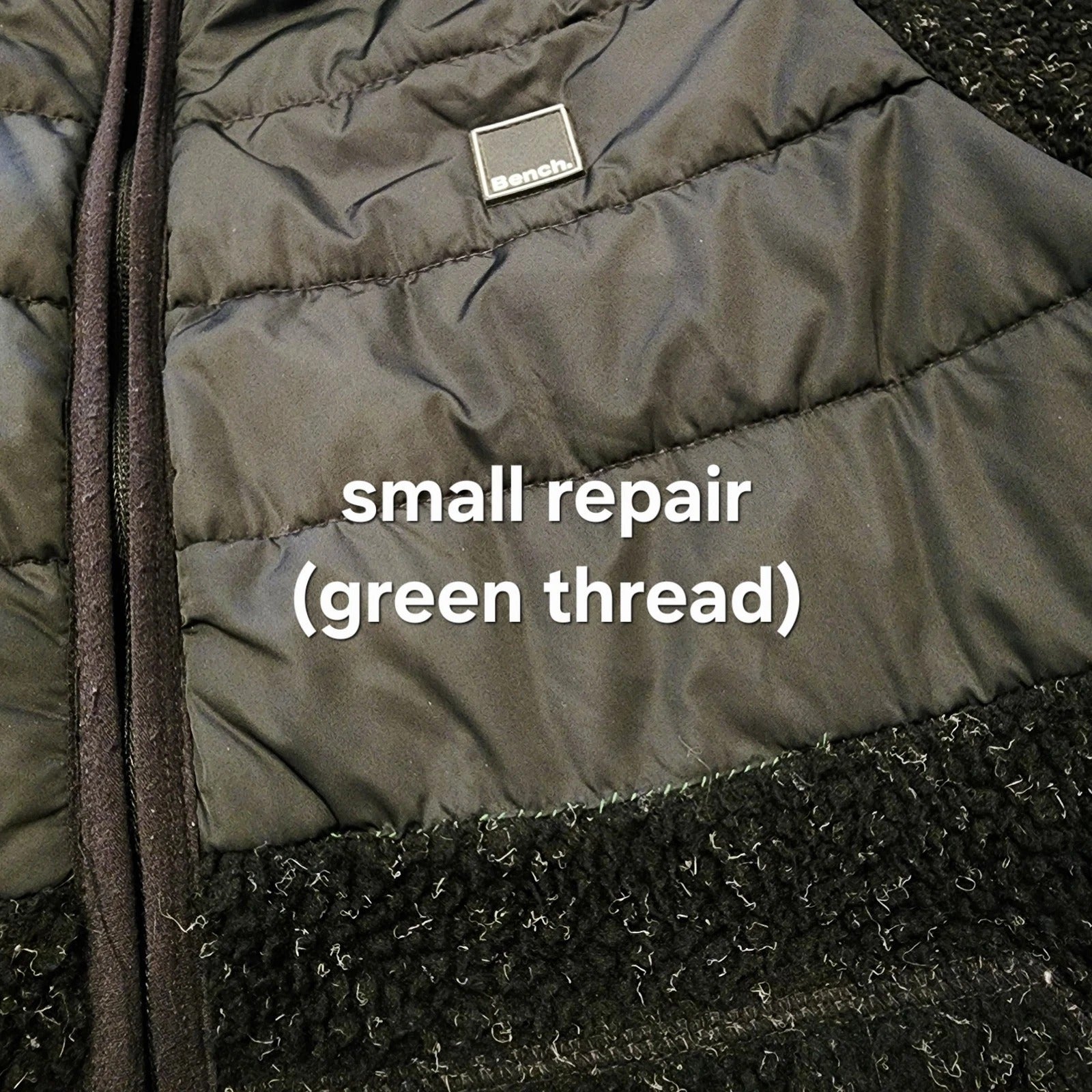 Bench Athleisure Padded Teddy Black Jacket Sz S