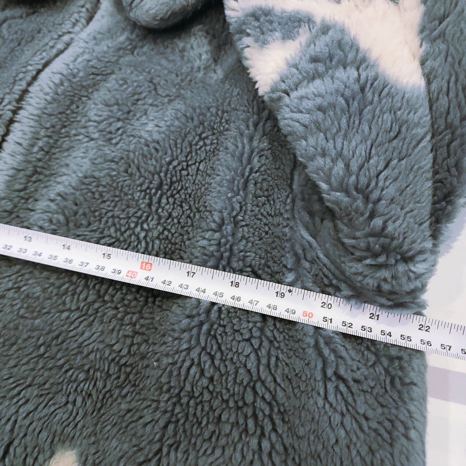 Vintage 90's Polar Bear Teddy Jacket Sz M Full Zip Blue